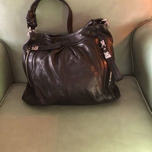 Black Leather Tote Bag